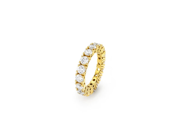 Yellow Gold Alliance Ring with Diamond