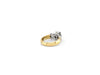 Two Tone Gold Solitaire Ring with Diamond