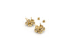 Set Brooch & Earrings White & Yellow Gold with Diamond