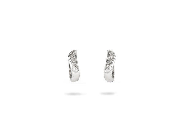 White Gold Earrings with Diamond