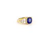 Yellow Gold Ring with Sapphire and Diamond