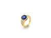 Yellow Gold Ring with Sapphire and Diamond