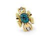 Vintage Brooch/Pendant with Turquoise & Diamant