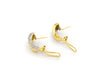 Two Tones Gold Diamond Earrings