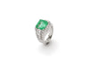 White Gold Emerald & Diamond Ring