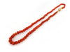 Vintage Coral Necklace with Gold Lock
