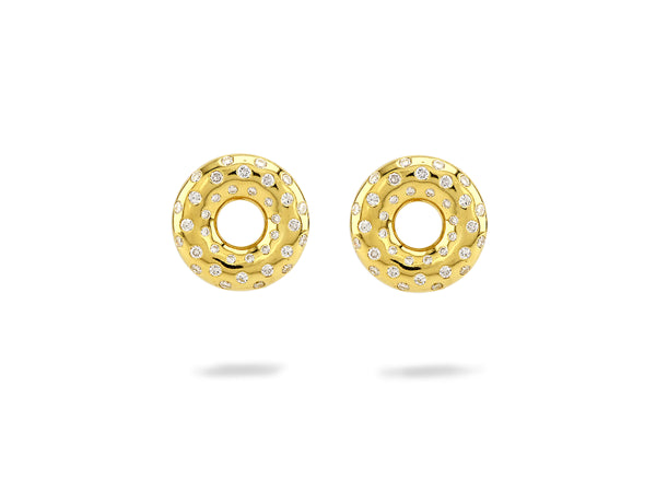 Yellow Gold Earrings with Diamond