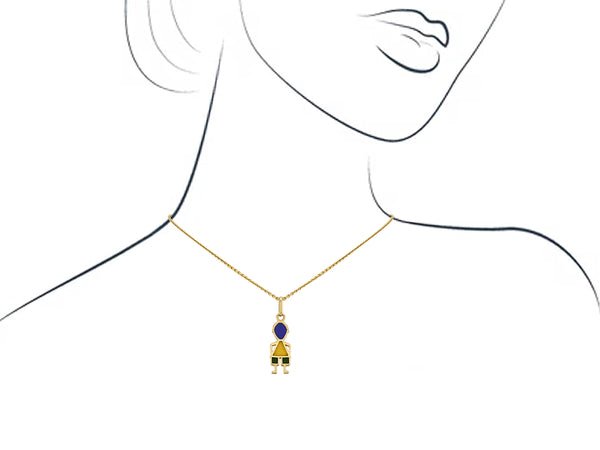 Yellow Gold Pendant with Necklace