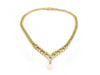 Vintage Gold Necklace with Diamond & Pearl