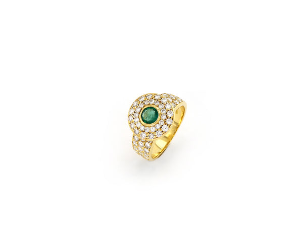 Ring with Diamond & Emerald