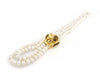Double Row Pearl Necklace with Yellow Gold Ornament