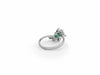 Vintage White Gold Ring with Emerald & Diamond