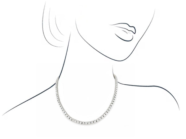 Vintage Single Line Diamond Necklace