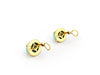 Vintage Yellow Gold Earrings with Turquoise