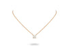 Rose Gold Pendant on Chain with Solitaire Diamond