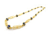 Yellow Gold Vintage Necklace with Sodalite