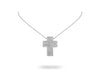 White Gold Pendant with Diamond and Chain