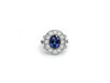 Vintage Ring with Diamond & Verneuil Sapphire