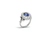 Vintage Ring with Diamond & Verneuil Sapphire