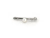 Vintage White Golden Brooch with Pearl & Diamond