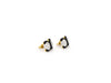 Gold Earrings with Diamond & Black Onyx
