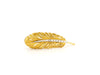 Vintage Gold Feather Brooch with Diamond
