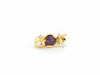 Gold Brooch with Amethyst, Ruby and Diamond