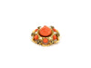 Antique Brooch with Coral & Pearl