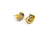 Vintage Two Tone Gold Earrings with Diamond