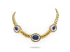 Necklace Yellow Gold with Sapphire & Diamond
