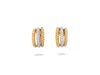 Yellow, Rose and White Gold Earrings with Diamond