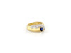 Two Tone Gold Ring with Sapphire and Diamond