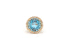 Rose Gold Ring with an Exceptional Aquamarine & Diamond