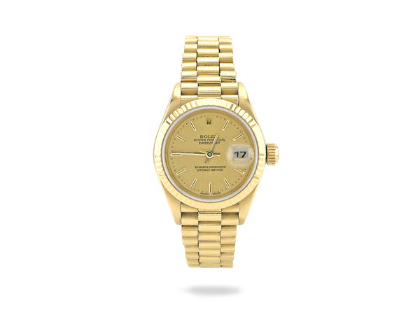 Yellow Gold Ladies Rolex Oyster Perpetual Date Just
