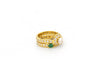 Yellow Gold Ring with Diamond & Emerald