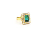 Ring with Diamond & Green Quartz