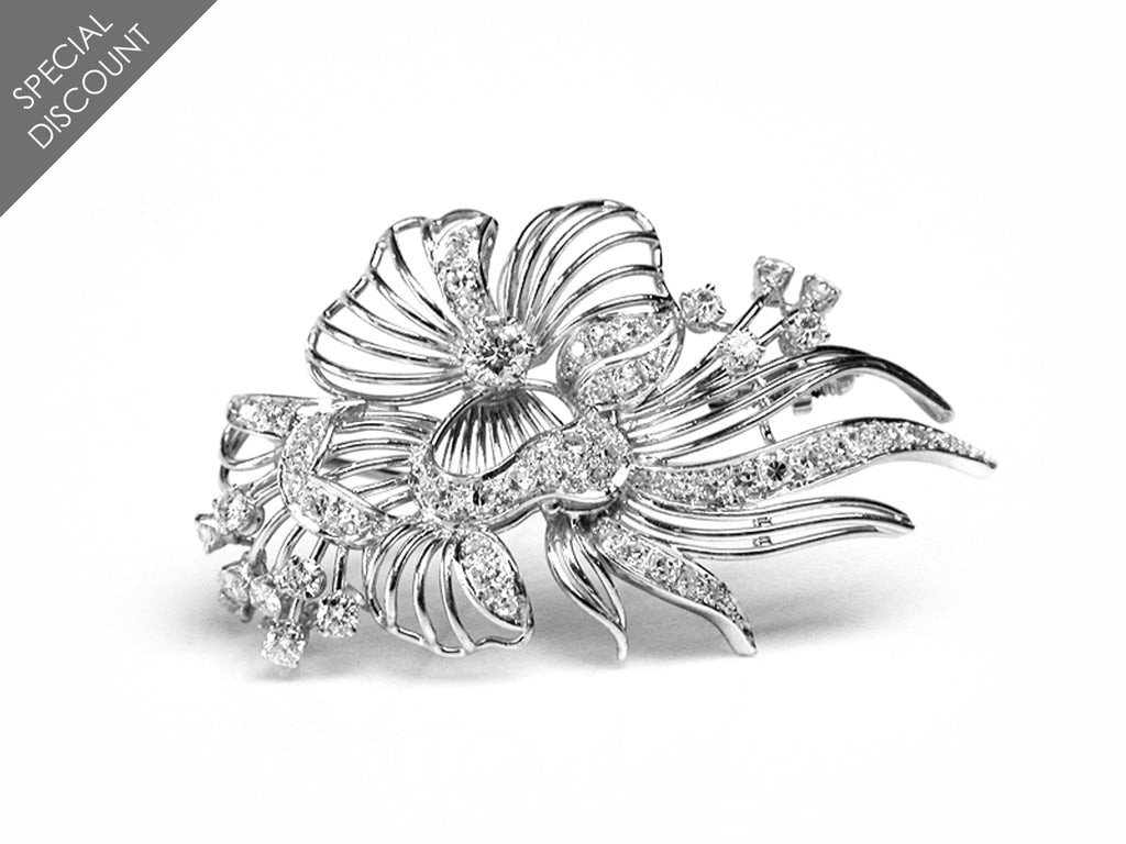 Vintage Brooch with Diamonds